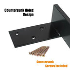 4 Pack Free Hanging T Shelf Bracket, Solid Heavy Duty Steel Knee Wall Hidden