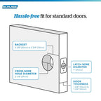 SCHLAGE Latitude Hall/Closet Passage Door Handle, Reversible, Satin Nickel