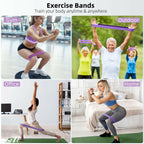 5 Pack Resistance Bands for Working Out, Elastic Loop Exercise Bands for