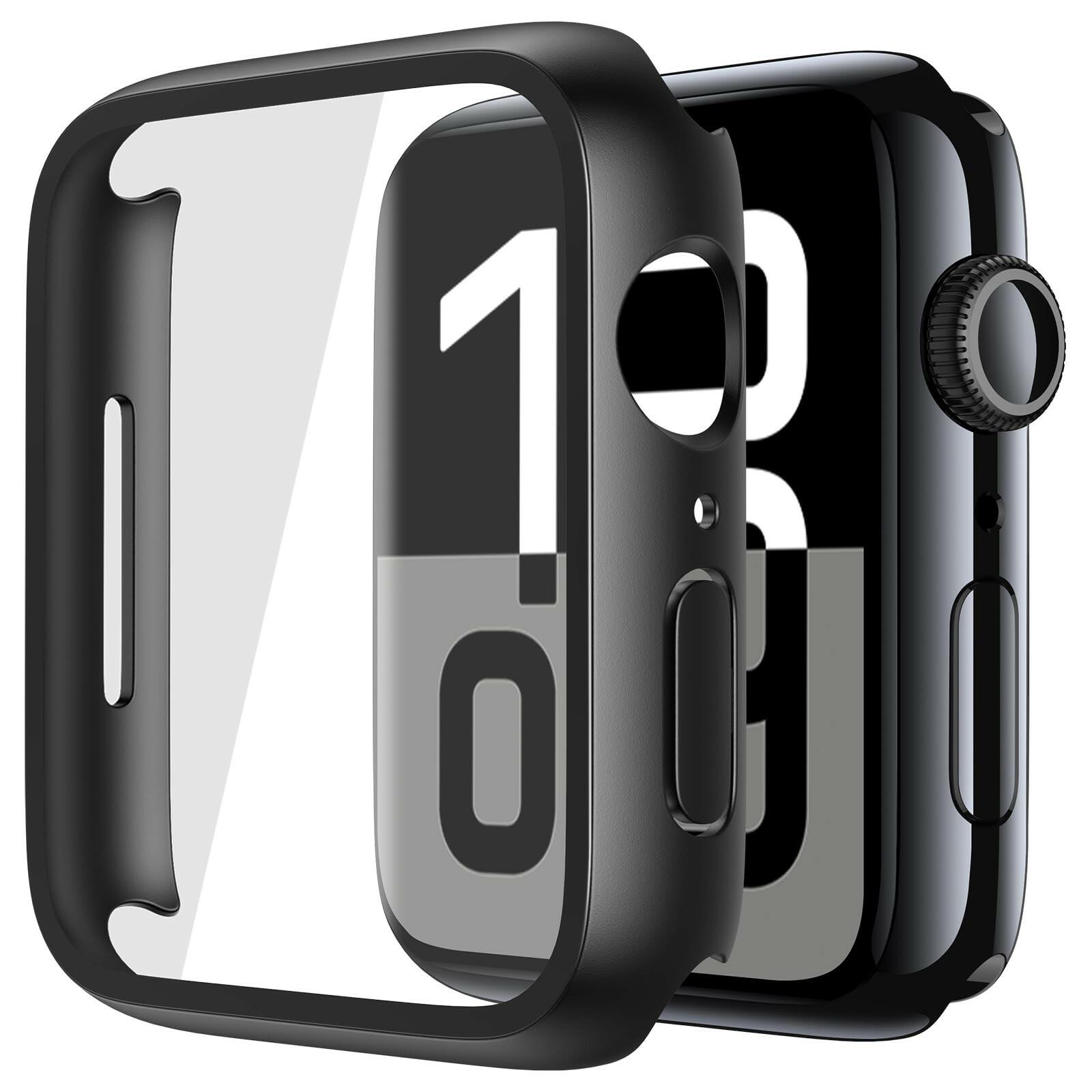 Misxi 2 Pack Tempered Glass Case Compatible for Apple Watch Series 11 (2025)