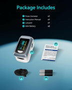Fingertip Pulse Oximeter Blood Oxygen Saturation Monitor Pulse Ox, Heart Rate