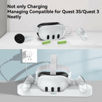 Smatree Charging Dock Compatible for Meta Quest 3S/Quest 3,Charge Controllers