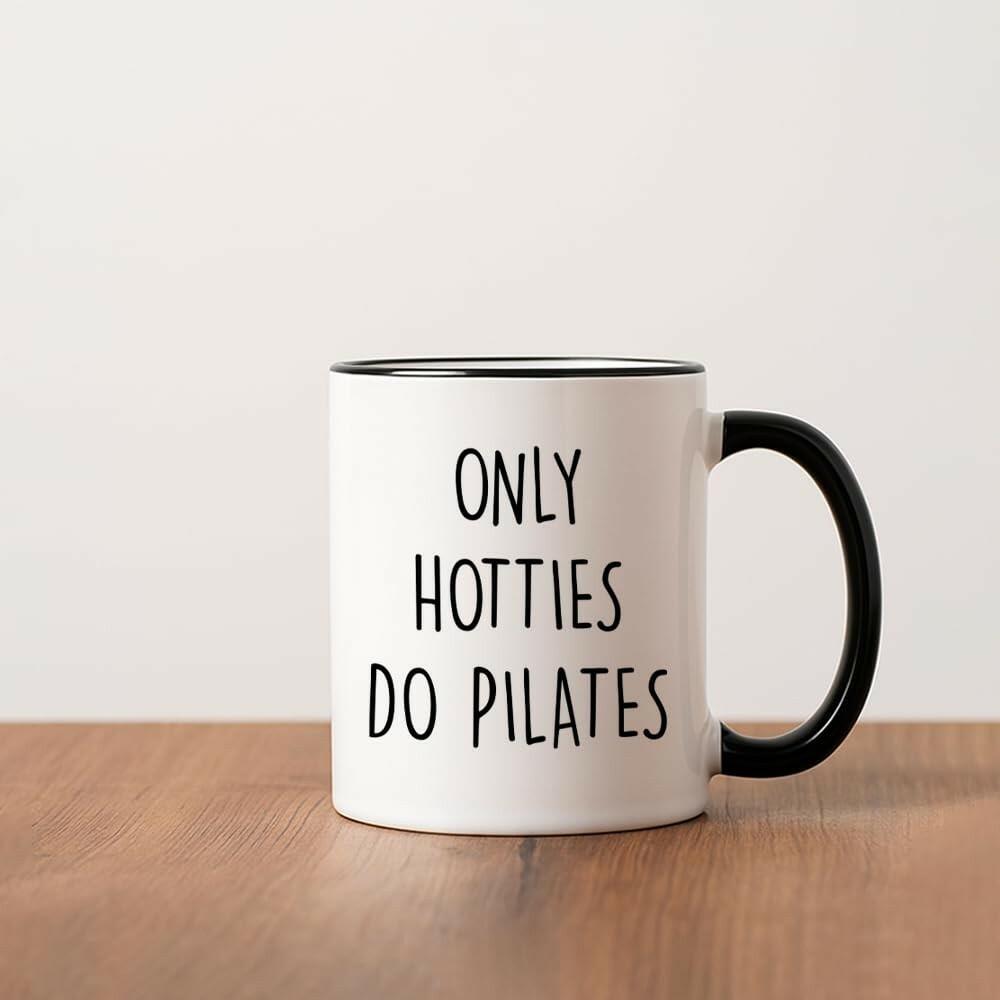 Puouoonyi Only Hotties Do Pilates Coffee Mug Gift for Pilates Lover, Pilates