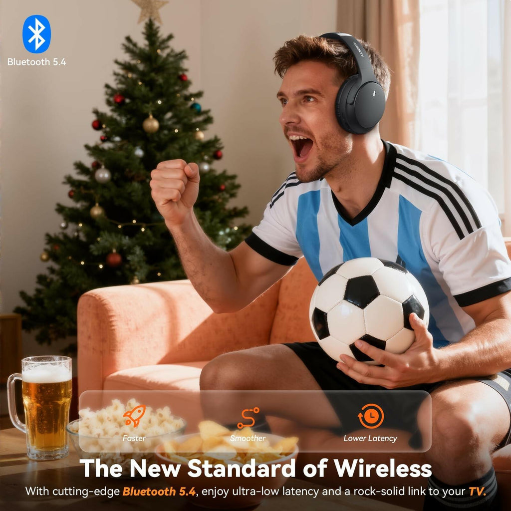 FXWONTY Wireless Headphones for TV, TV Headphones Wireless for Seniors with