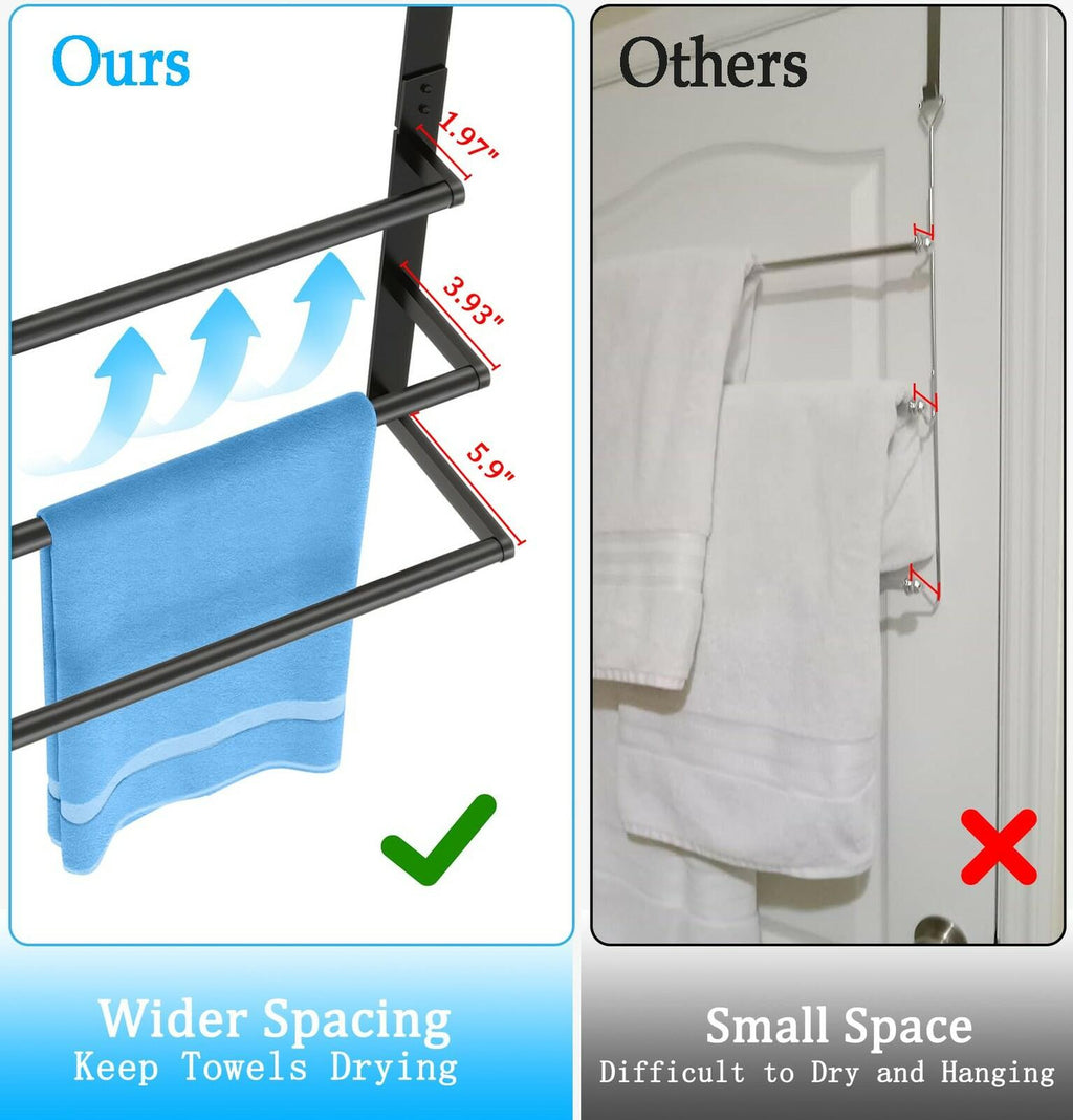 16Inch Over The Door Towel Rack, DOKU Stainless Steel Door Towel Hanger, Over