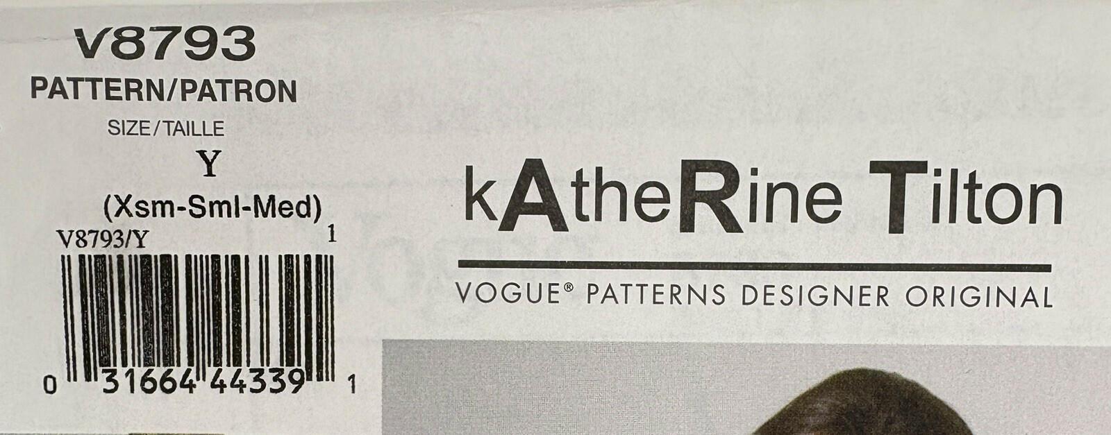 Vogue 8793 Katherine Tilton Knit Tops Misses' Sz XS S M 29.5-36" Bust UC FF OOP