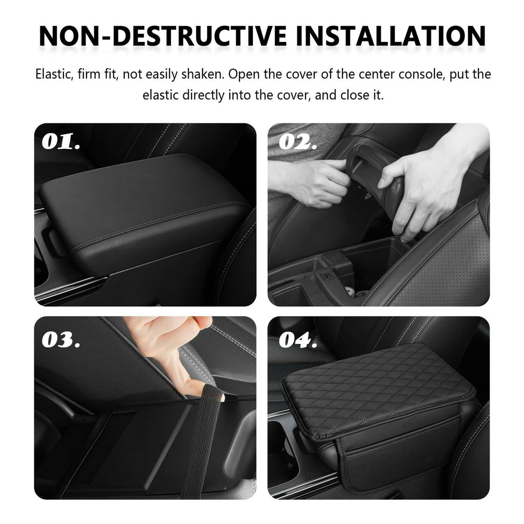 Stacool Upgraded Car Center Console Cover,Microfiber Leather Car Armrest Cover