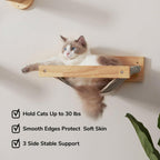OPEN BOX - FUKUMARU Hammock Wall Mounted Cat Beds and Perches, Wooden Kitten