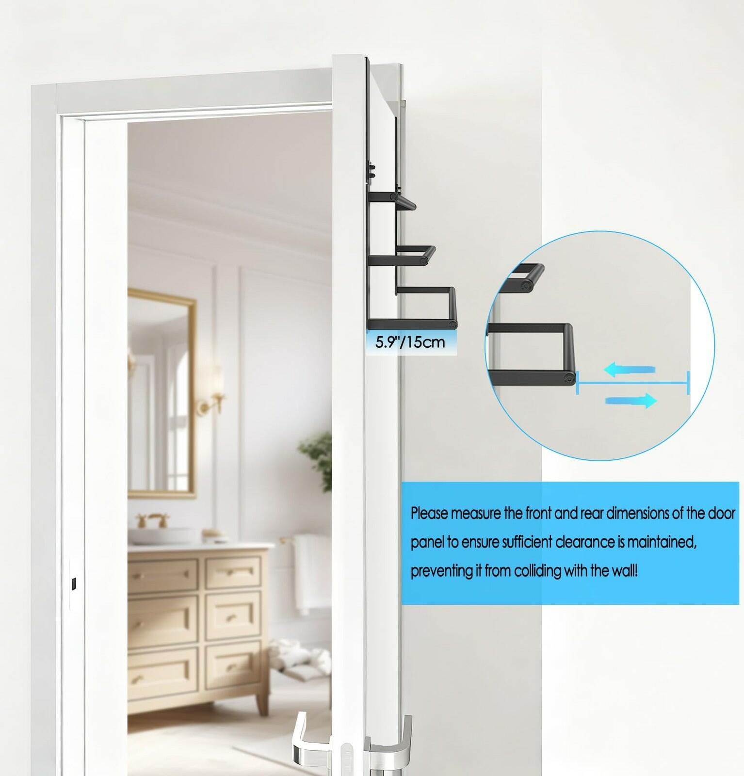 16Inch Over The Door Towel Rack, DOKU Stainless Steel Door Towel Hanger, Over