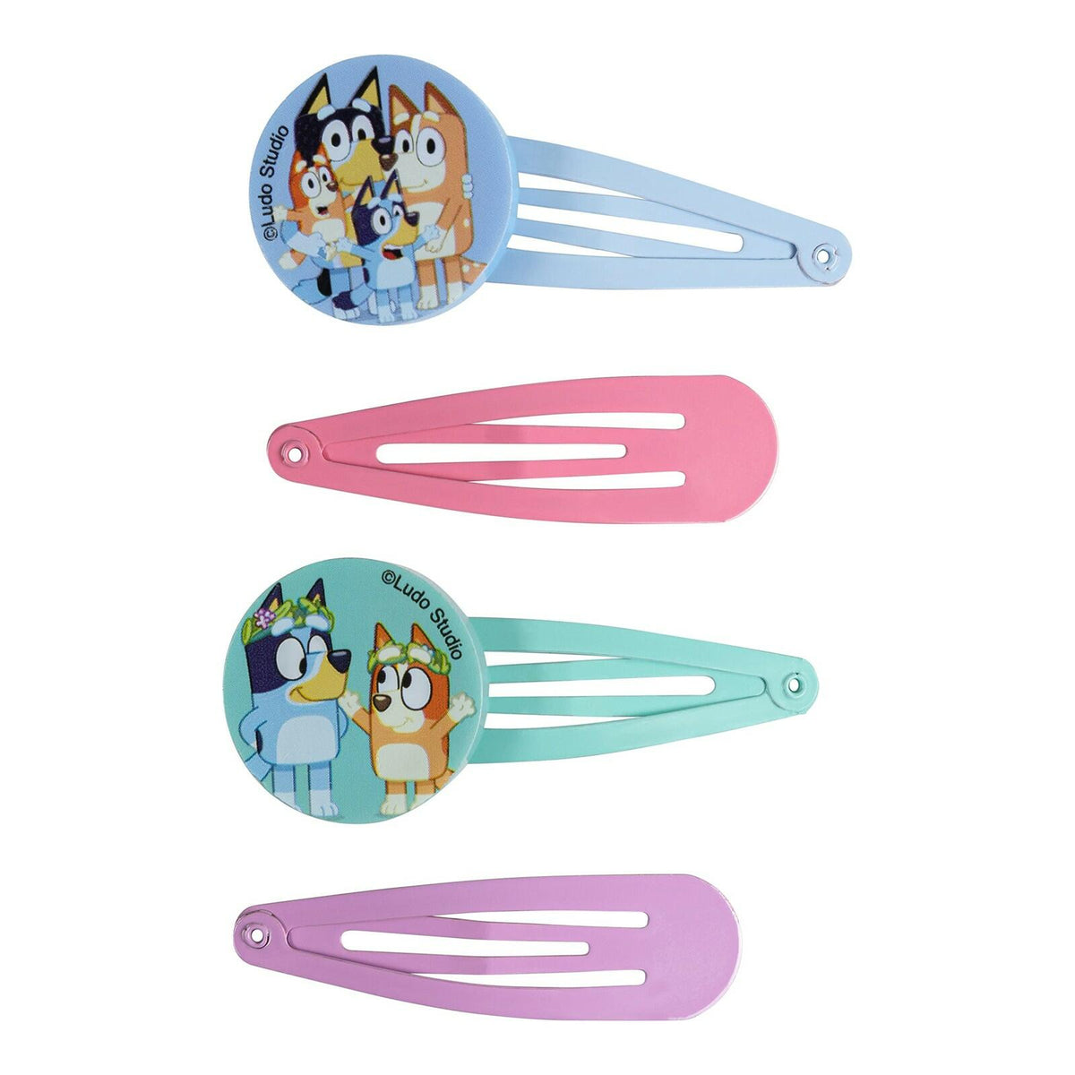 Luv Her Bluey Girls 20 Piece Accessory Set with 3 Barrettes, 4 Snap Hair Clips,