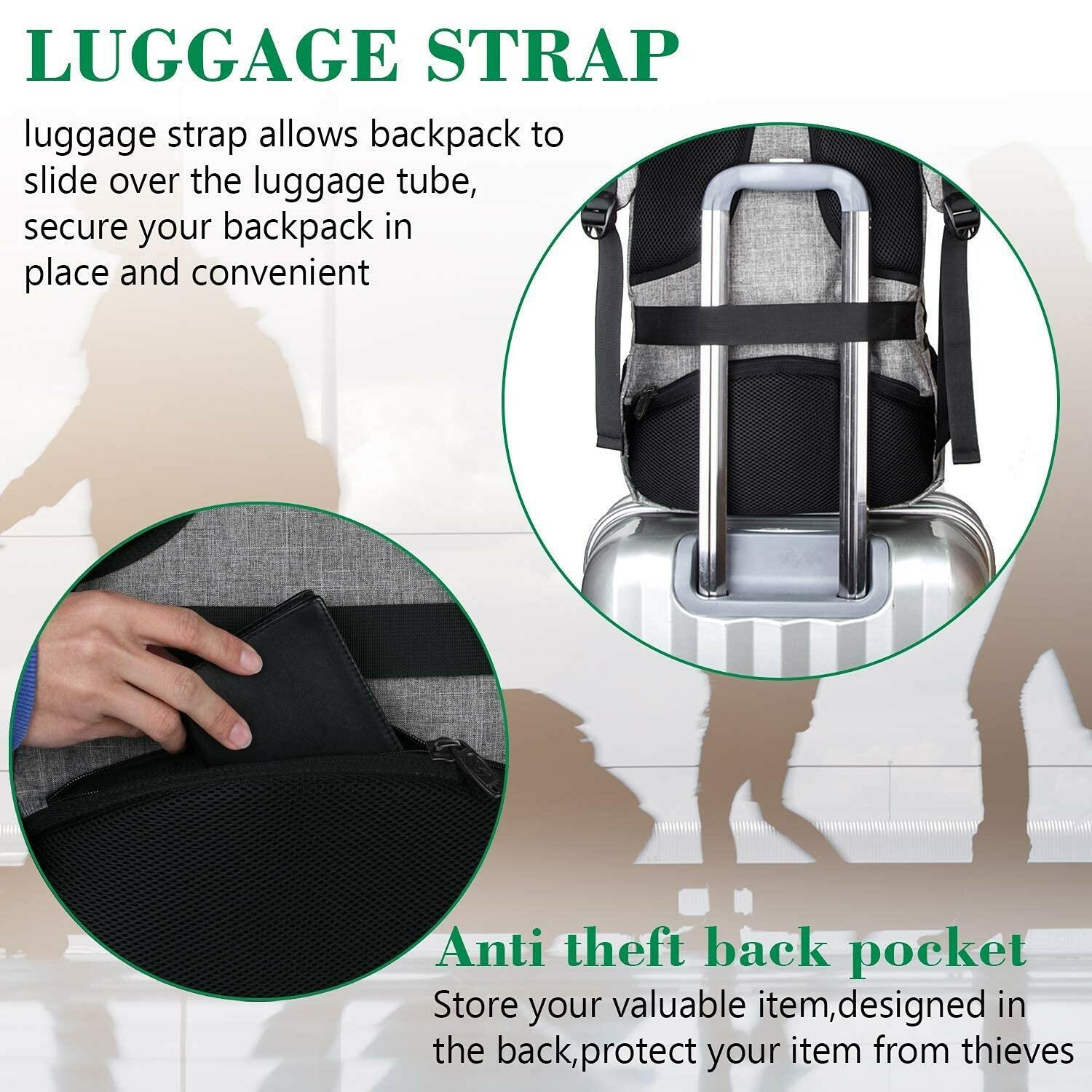MATEIN Travel Laptop Backpack, Business Anti Theft Slim Sturdy Laptops Backpack
