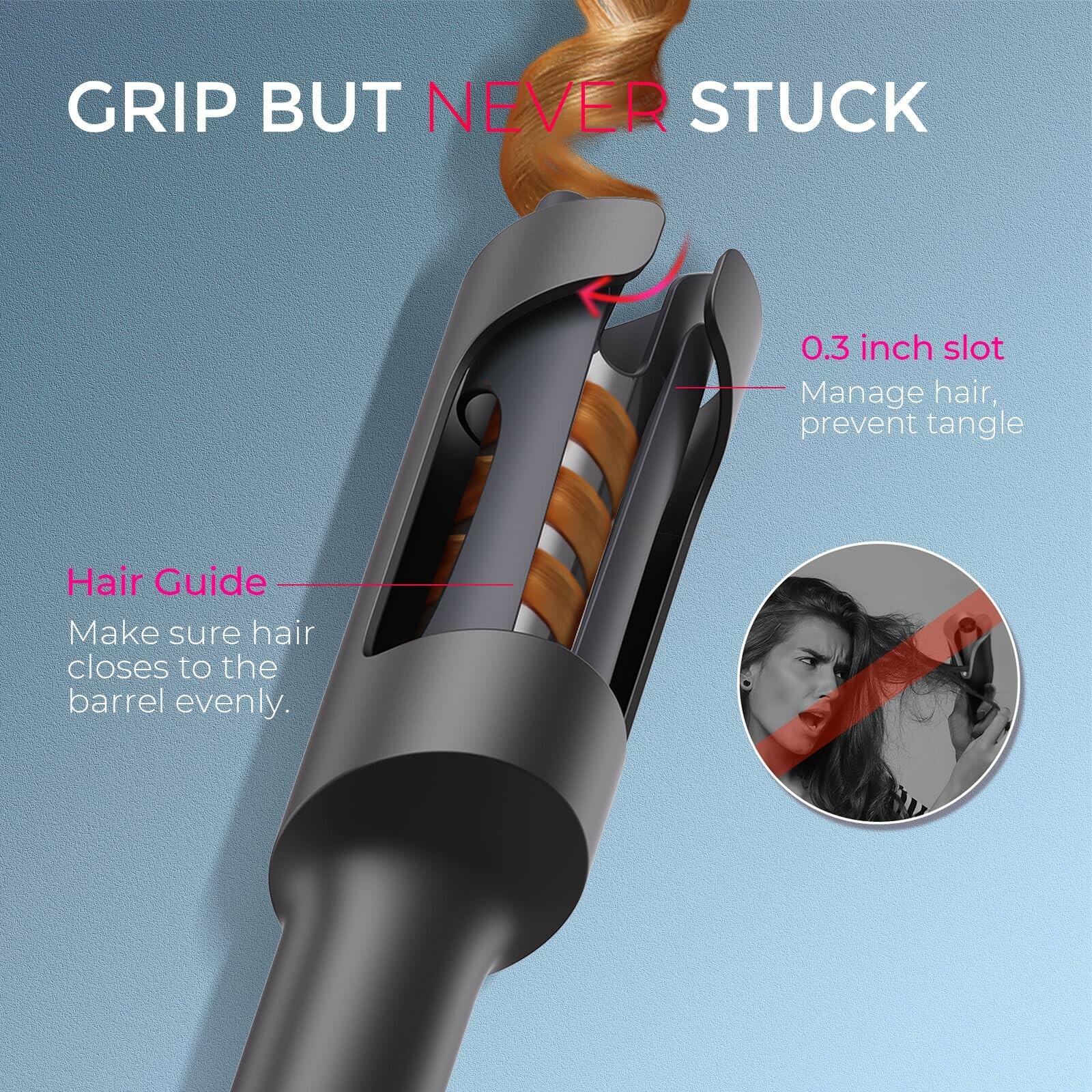 TYMO Automatic Rotating Curling Iron - TYMO CURLPRO Beach Waves Curling Wand,