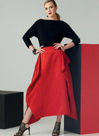 Vogue Patterns Women's Top and Draped Skirt Sewing Pattern by Paco Peralta,
