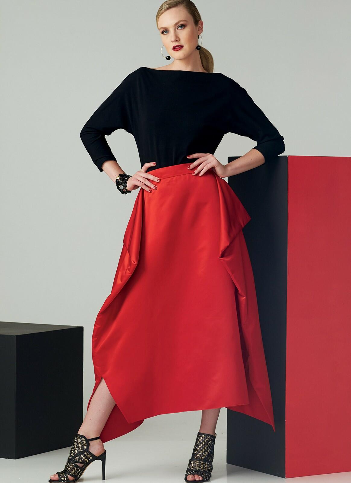 Vogue Patterns Women's Top and Draped Skirt Sewing Pattern by Paco Peralta,