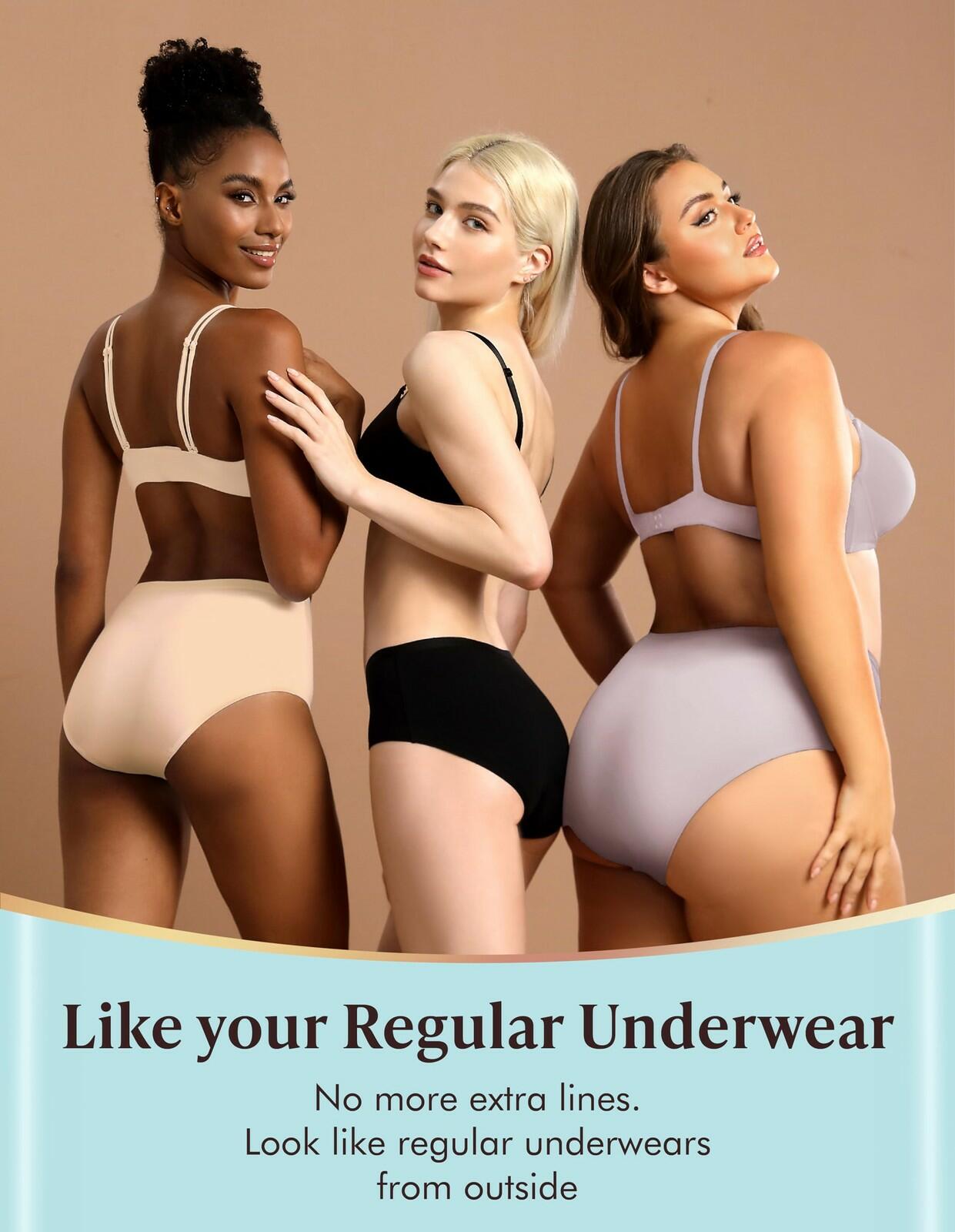 5 Pack Large AIRCUTE Washable Adult Urine Incontinence Underwear for Women Leak