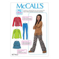 McCall Patterns M7463GRL Girls' Plus Raglan Sleeve Tops, Tiered Skirt, Pull-On