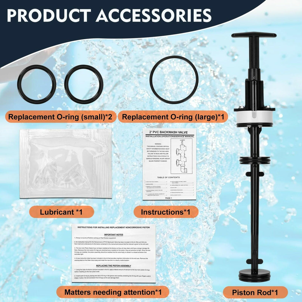 Bullro Upgraded 273241 Piston Rod Assembly for Pentair Backwash Valve, 2-Inch