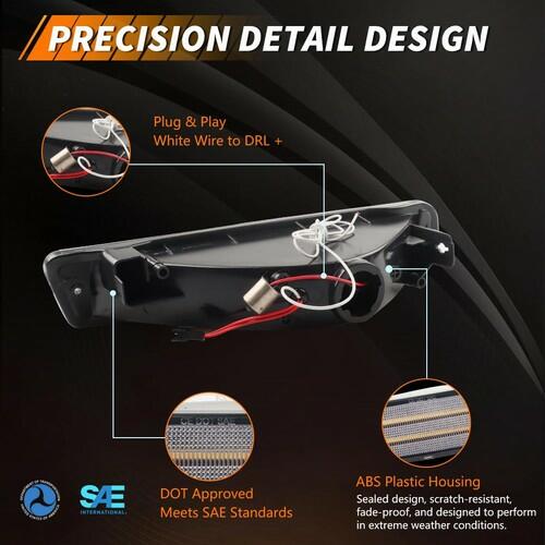 MOTRUM LED Front Turn Signal Light Compatible with Toyo-ta Land Cruiser FJ80