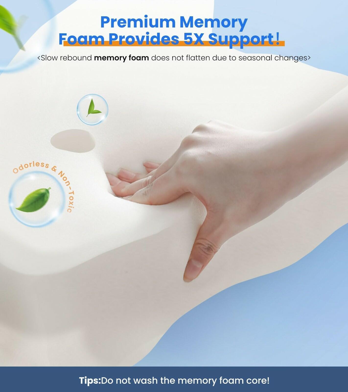 Ultra Pain Relief Cooling Pillow for Neck Support, Adjustable Cervical Pillow