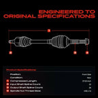 CV Axle Shaft Assembly Front Driver or Passenger Side