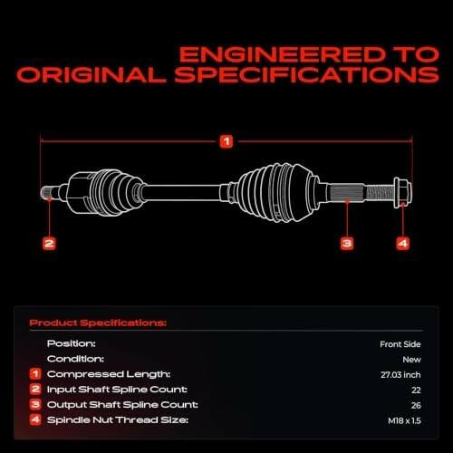 CV Axle Shaft Assembly Front Driver or Passenger Side