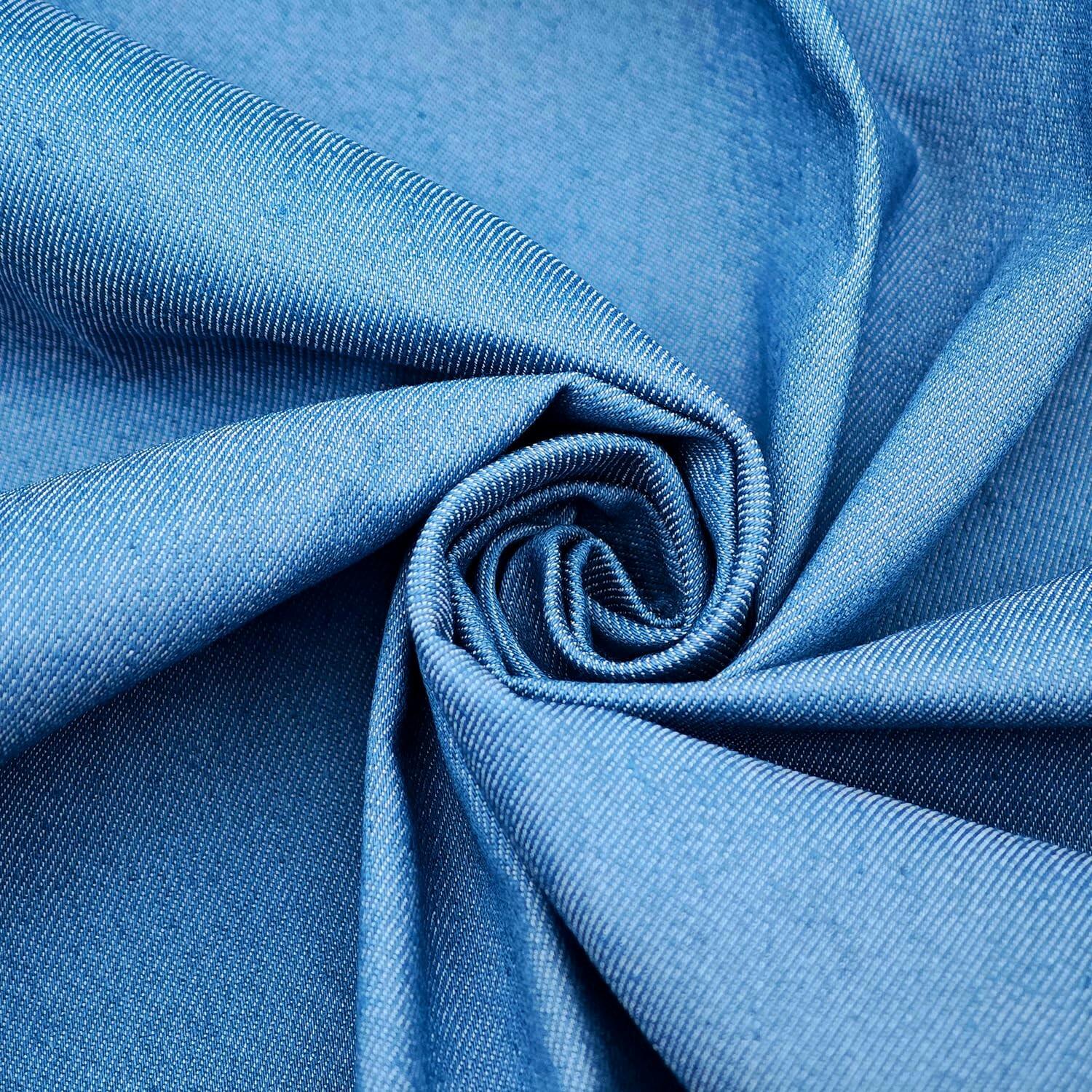 1 Yard 8 oz Sky Blue Denim Fabric for Sewing, Crafting Stylish Denim Fabric by