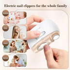 Electric Nail Clipper,2-in-1 Automatic Nail Clipper,Electric Nail Grinder,40DB