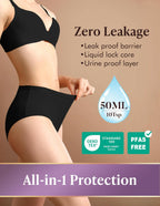 5 Pack Medium AIRCUTE Washable Adult Urine Incontinence Underwear for Women Leak