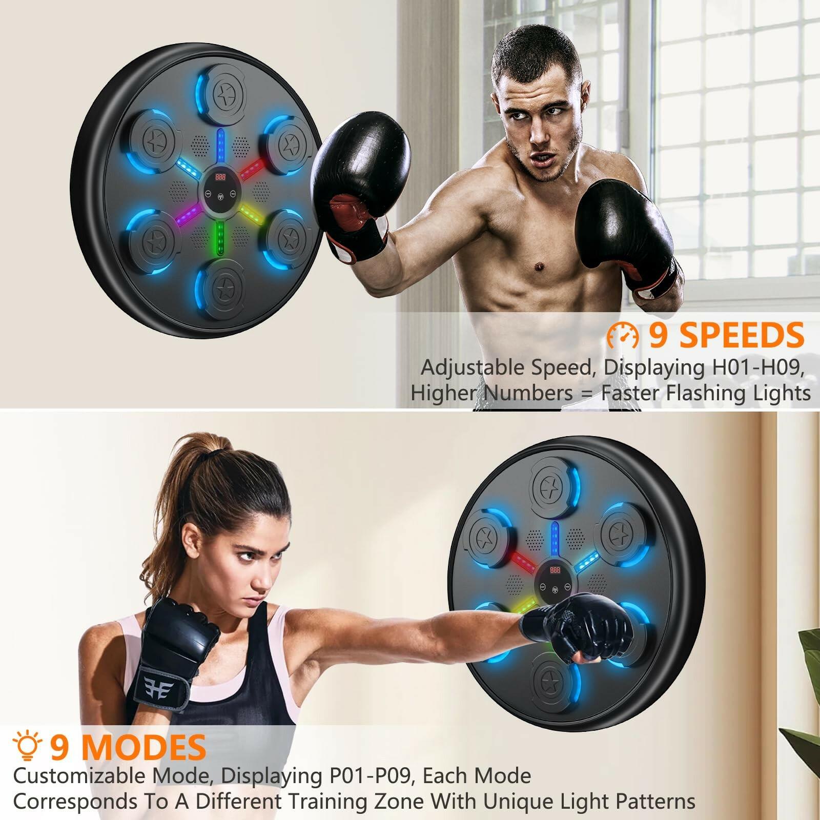 SPUER Music Boxing Machine, Wall-Mounted Punching Machine, Perfect for Adults &