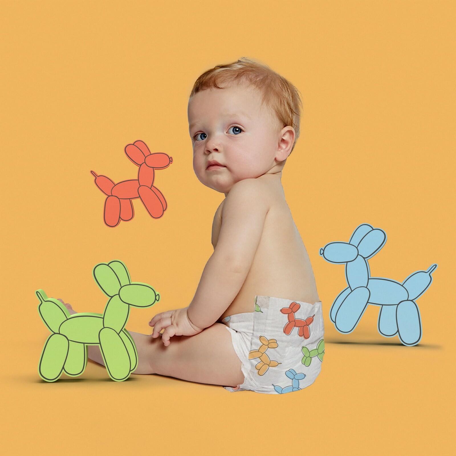 82ct Hello Bello Premium Diapers Size 1, Balloon Buddies & Crosshatch Cuties