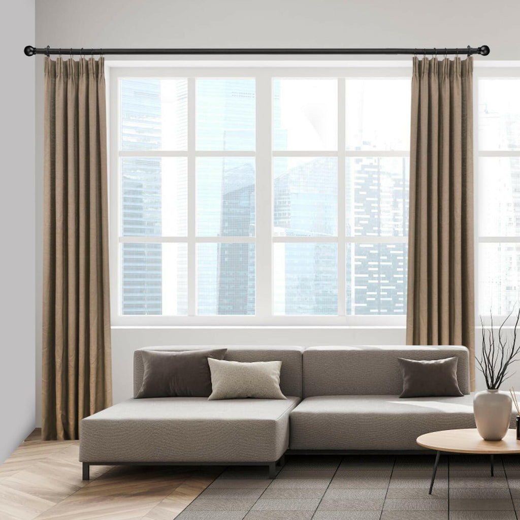 AMZSEVEN Curtain Rods for Windows 16 to 48 Inches, Curtain Rod Max Adjustable