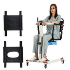 Patient Lift Transfer Chair Portable Wheelchair Commode Adjustable Steel Lift