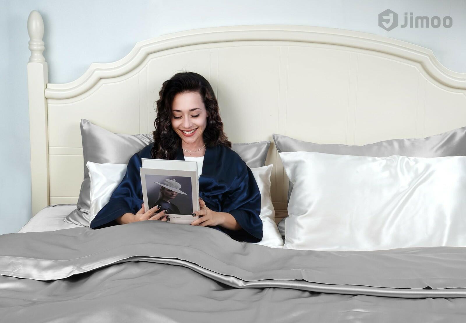 2 Pack 100% Mulberry Silk Pillowcase for Hair and Skin, 22 Momme Pure Natural