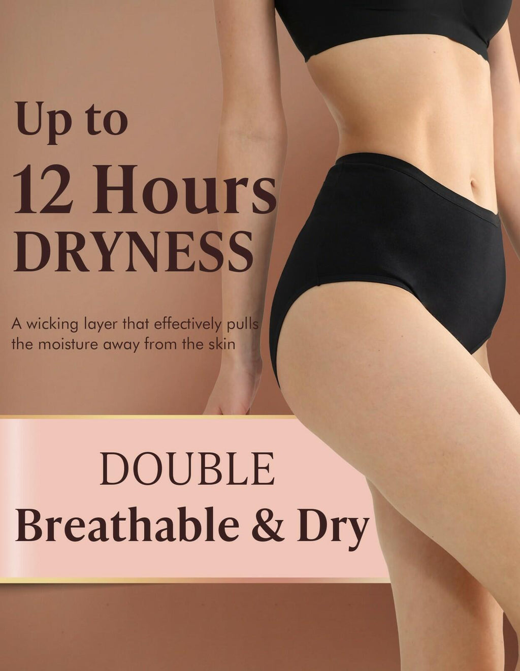 3 Pack Medium AIRCUTE Washable Urine Absorbency Incontinence Underwear for Women