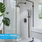 EMBATHER Shower Faucets Sets Complete with 3 Setting High Pressure Shower Head,
