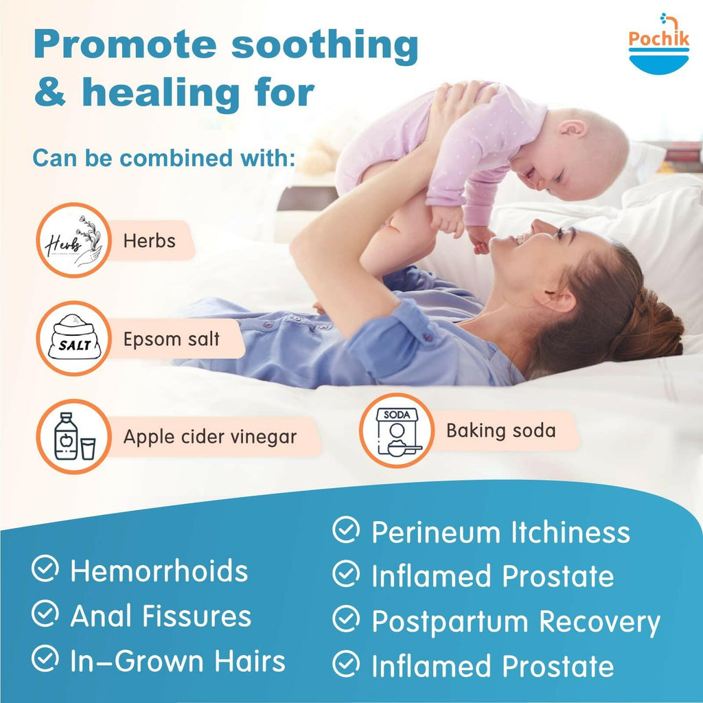 Pochik Sitz Bath for Toilet Seat Hemorrhoids and Postpartum Care, Yoni Steam