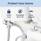 LUXE Bidet 7/8" x 7/8" x 1/2" Shut-Off Valve T-Adapter for Bidets, Only
