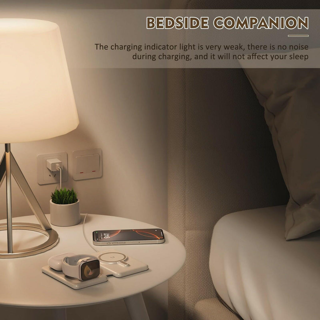 Magnetic Wireless Charger for iPhone: 3 in 1 Travel Charging Station for Apple