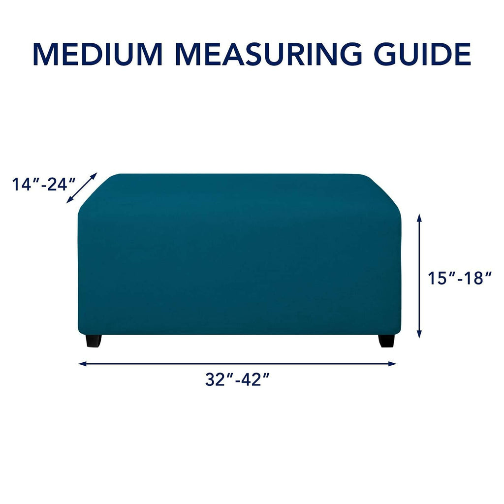 PureFit Super Stretch Soft Form Fit Ottoman Cover Rectangle - Ottoman Slipcovers