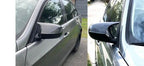 AtticZone Side Mirror Caps Covers Compatible with BMW E90 E91 2008-2011, E92 E93 E81 E82 E87 E88 LCI Door Rear View Mirror Cap Replacement for 328i 335i, Horn-style, Carbon Fiber Pattern