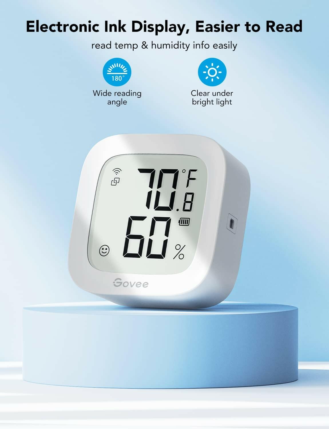 Govee WiFi Thermometer Hygrometer H5103, Indoor Bluetooth Temperature Humidity