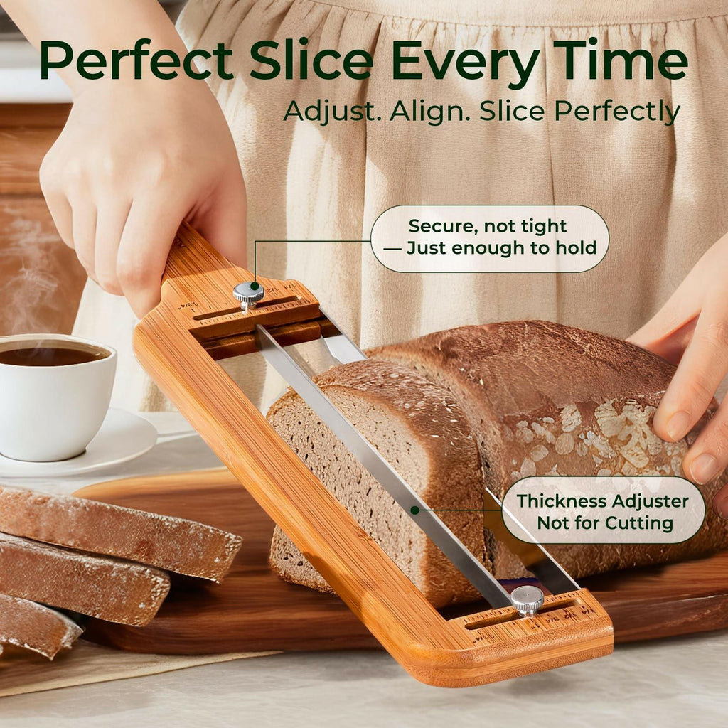 keechee Bread Pilot Adjustable Bread Knife – Upgraded Bread Slicer for Homemade