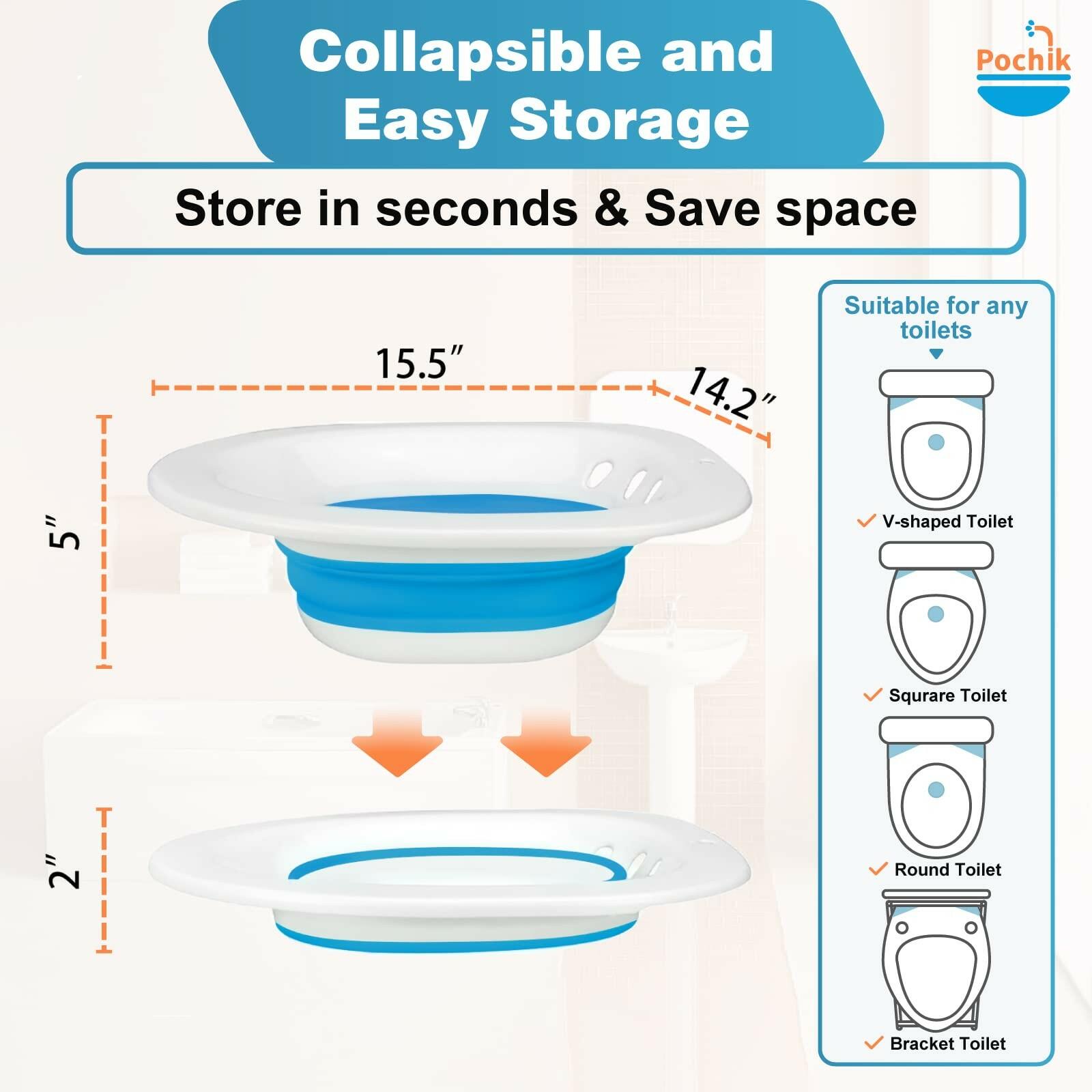 Pochik Sitz Bath for Toilet Seat Hemorrhoids and Postpartum Care, Yoni Steam