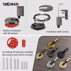 Yagman 3 Pack Windproof Door Stoppers Adjustable Bottom of Door Holder No