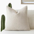 Foindtower 24 x 24 Inch Decorative Textured Boucle Throw Pillow Covers Accent