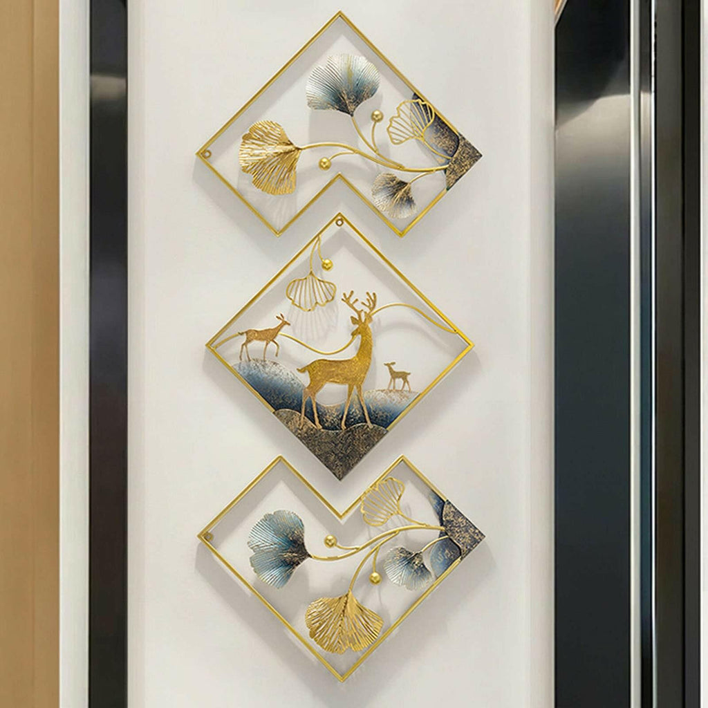 tarkay Metal Wall Art Dining Room Wall Art Decor 3 Piece Large Modern Wall