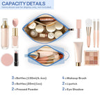 2 PCS Initial Makeup Bags for Women: Cosmetic Bag for Travel Toiletry - Birthday
