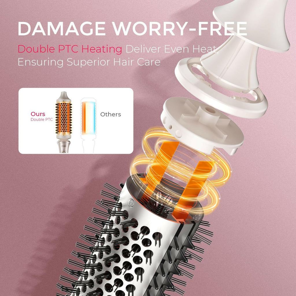 TYMO 2.0 Thermal Brush Curling Brush - STYLUX 1.7" Blowout Volumizer with