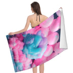 WURTON Red Cotton Candy Print Comfort Beach Towel Your Companion Pool,Camping