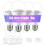 4 PACK LHZHENG Emergency-Rechargeable-Light-Bulb, Stay Lights Up When Power
